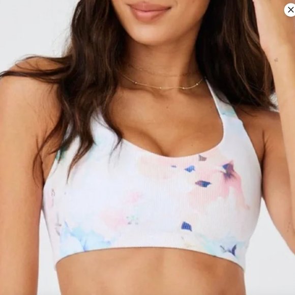 Onzie Half Moon Sports Bra in Le Fleur Size Large - Picture 3 of 4